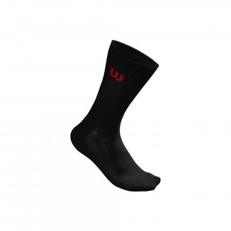 Obrázek Ponožky WILSON TENNIS M CREW SOCK Black - 3 pairs WRA803002