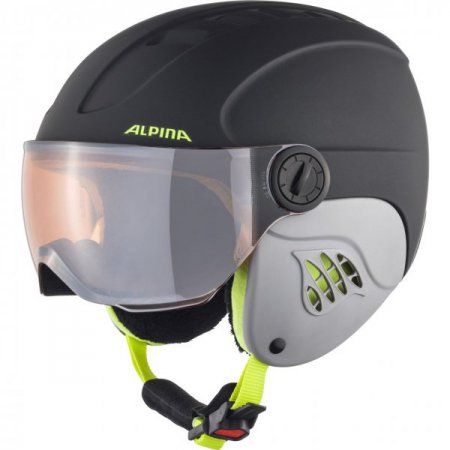 Obrázek Dětská helma ALPINA CARAT LE VISOR A9084 - charcoal/neon matt 19/20