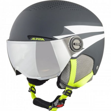 Obrázek Dětská helma ALPINA ZUPO VISOR Q-LITE A9229 Charcoal-Neon Matt 25/26