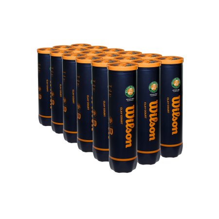 Obrázek Tenisové míče WILSON ROLAND GARROS CLAY COURT 72 ks karton 18 dóz (4ks) WRT115000