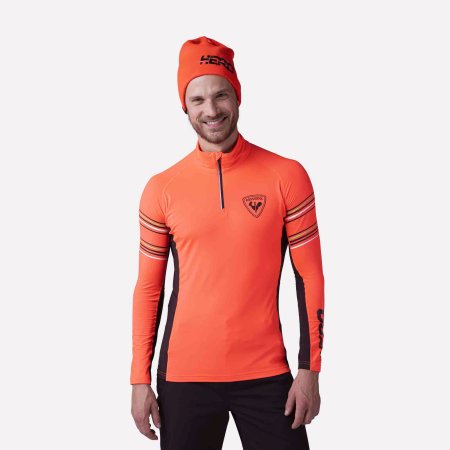 Obrázek Pánský rolák ROSSIGNOL CLASSIQUE HERO 1/2 ZIP Neon Red RLMML19-316 23/24