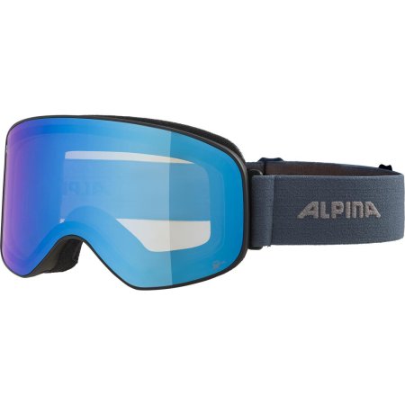 Obrázek Lyžařské brýle ALPINA SLOPE Q-Lite Black-Dirt Blue Matt /  Mirror Blue A7293.8.82 24/25
