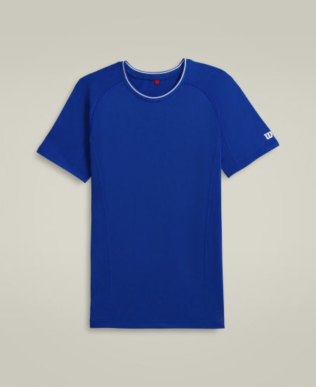Obrázek Pánské tenisové triko WILSON M TEAM SEAMLESS CREW Classic Navy WM00282411DBC 2025
